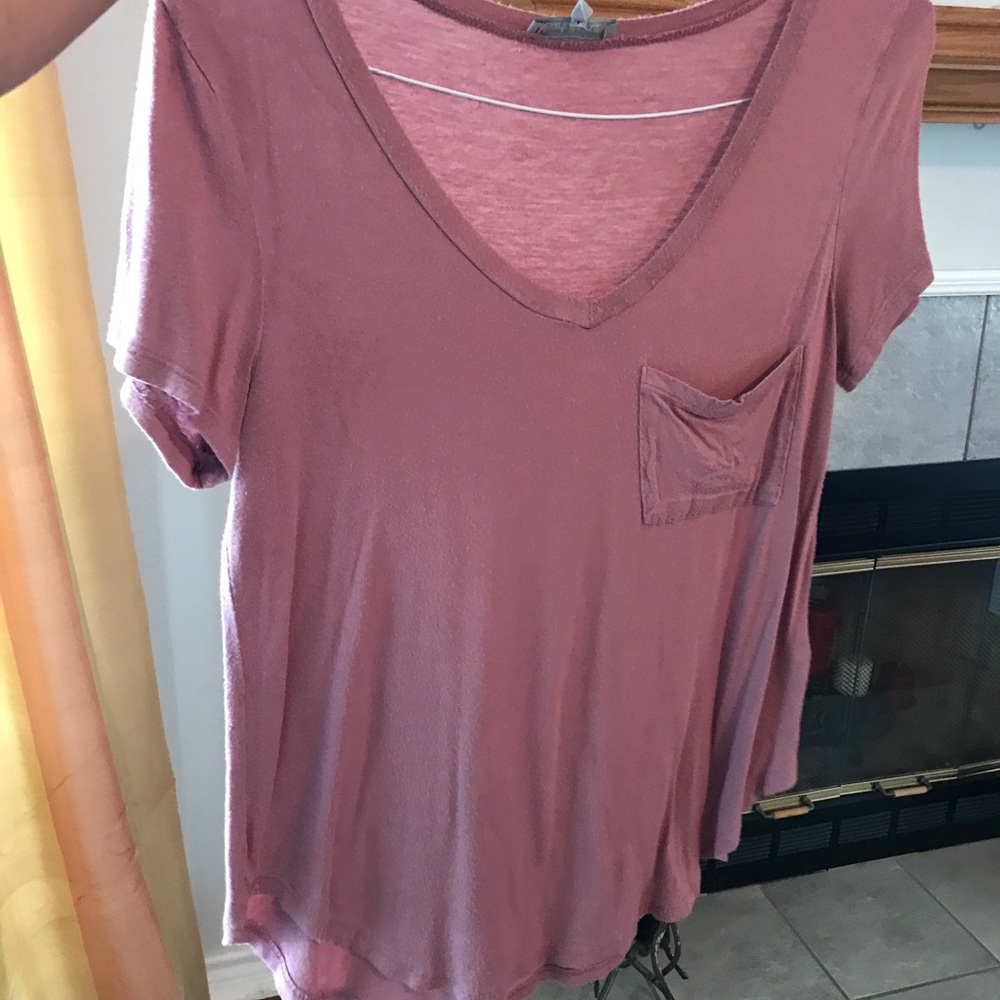 Pink V-neck